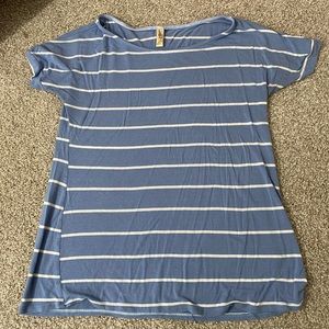 Blue striped top